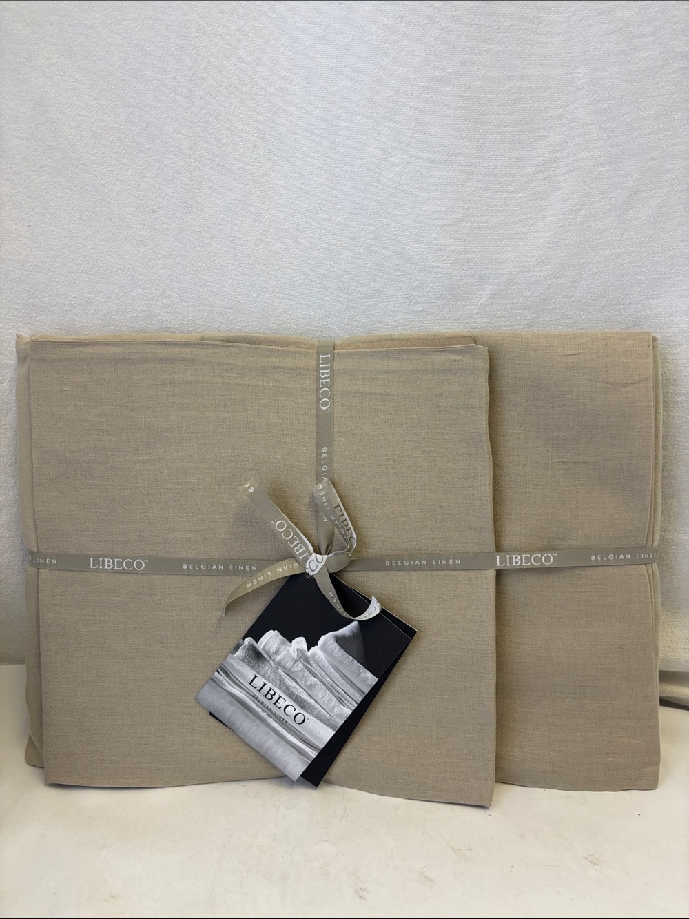 Libeco Home King Duvet Cover 2 King Shams in Stone Belgian Linen 3 Piece Set